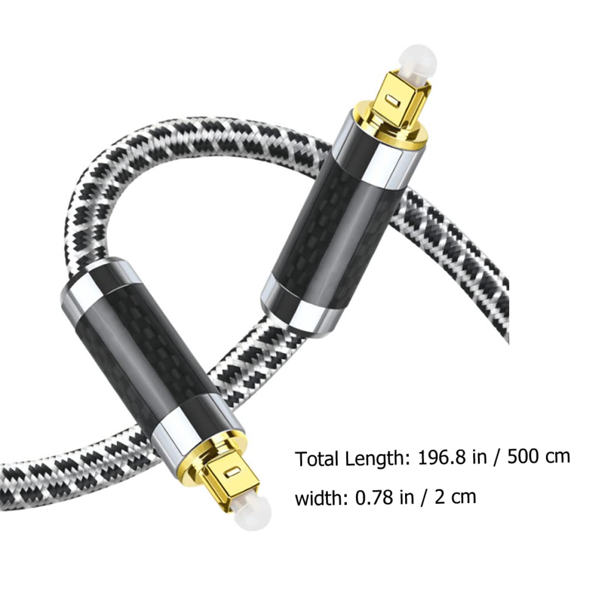 Tofficu Cavo Audio Ottico Digitale in Fibra 5m Nero per Tv