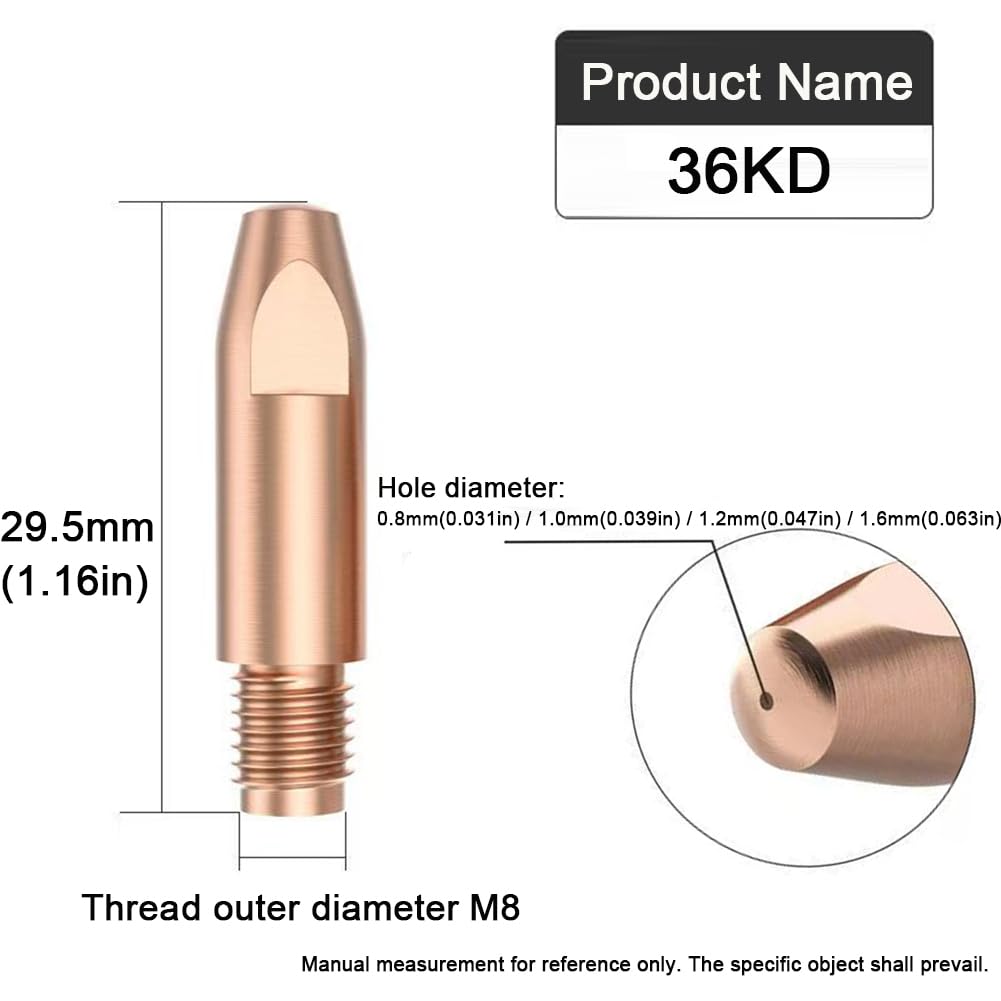 Suggerimenti di contatto di saldatura 15ak/24kd/36KD SULLA TORZO PANGE SOSTITUI 36KD Copper Conductive Mouth 1.2 mm 50 pièces