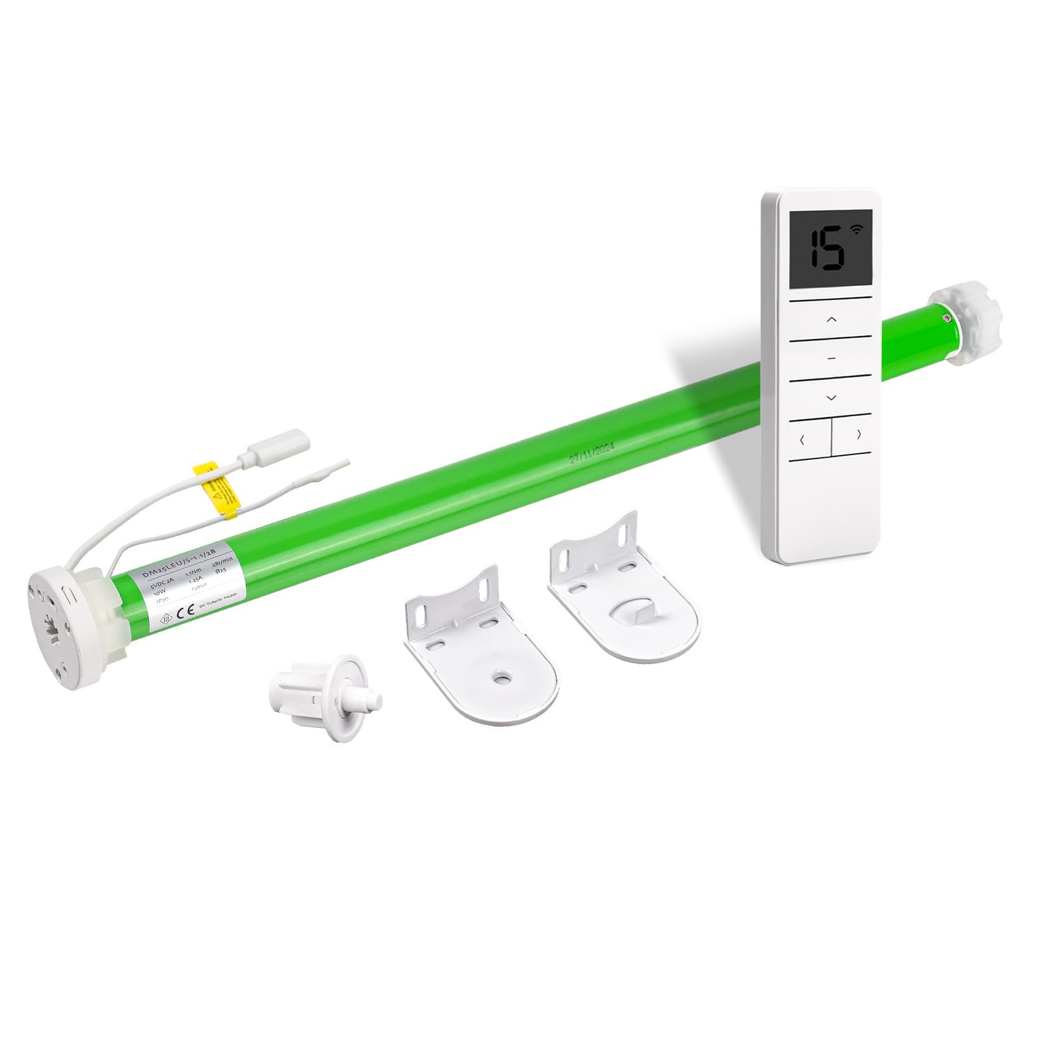 DM25LEU/S -1,1/28 Motore a batteria bidirezionale per tende a rullo - silenzioso, senza fili e facile da installare