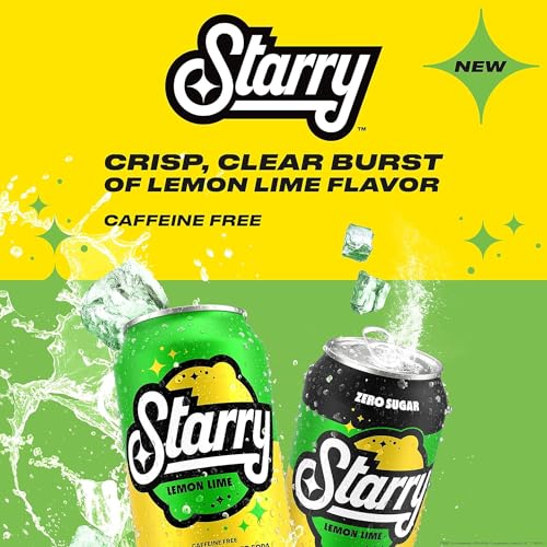 Image of Starry Lemon Lime Soda, Caffeine Free, Mini Cans, 7.5 Fl oz (Pack of 10)
