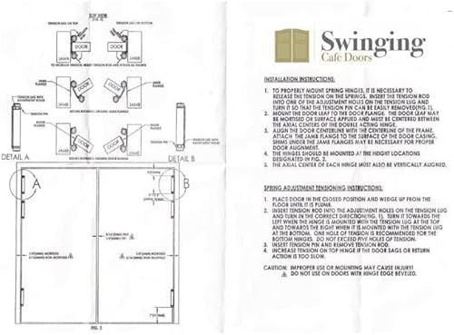 3" Double Action Spring Hinge Saloon Door Hinge | Door Hinge For In & Out Doorway Swing, Commercial Grade Double Swing Hinge, Heavy Duty Door Hinge- Swinging Cafe Doors (Oil Rubbed Bronze) 4-Pack #TOP6