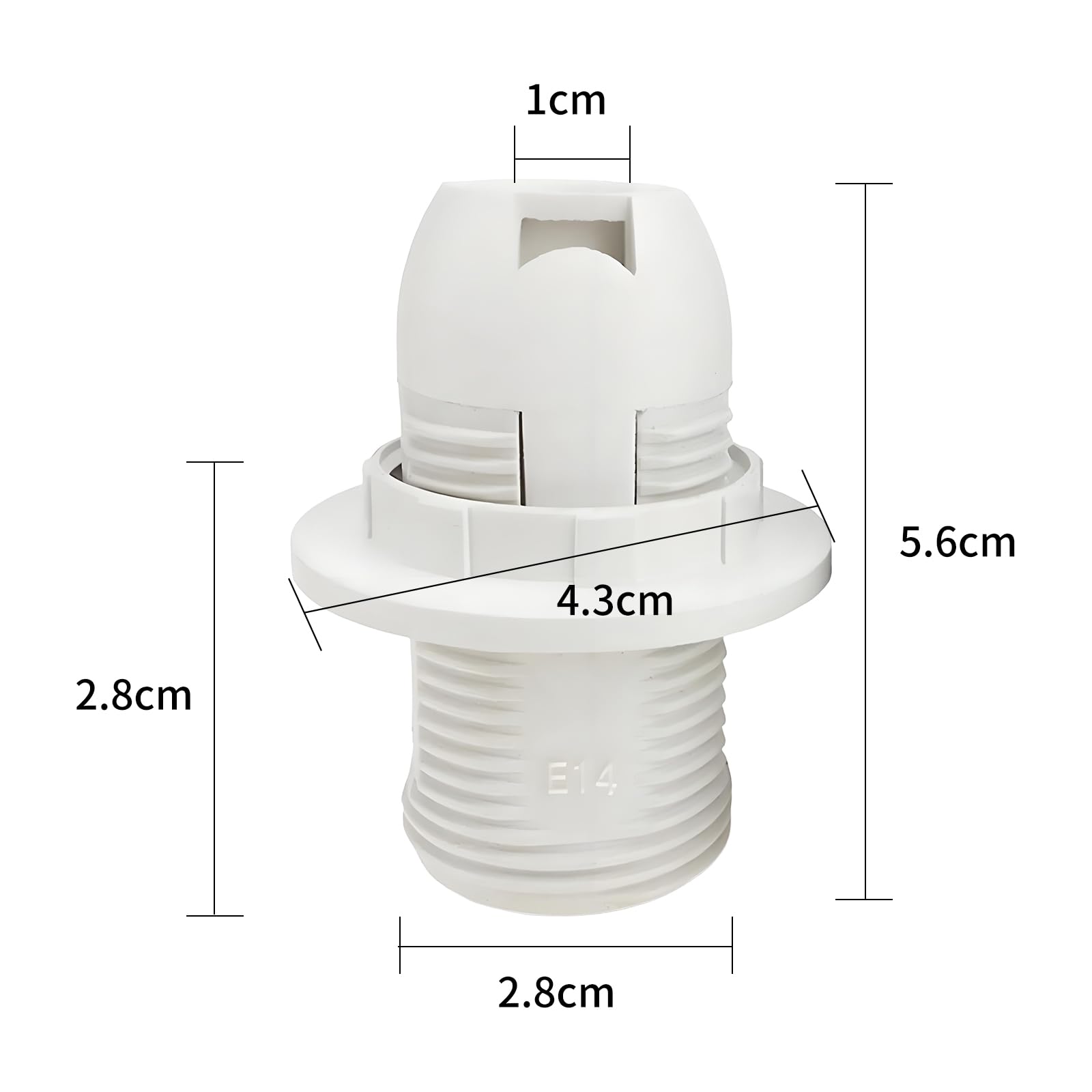 Yuiturt 2PCS E14 Bulb Holder E14 Lamp Holder, White Lamp Bulb Holder for Pendant Light Compatible with Most Light Bulbs - Image 2