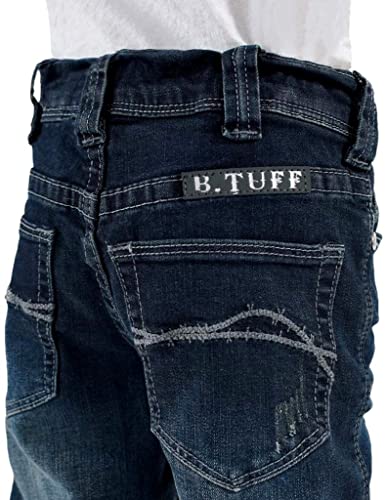B. Tuff Western Jeans Boys Iron Bootcut Button 10 Reg Dark Wash BJIRON4
