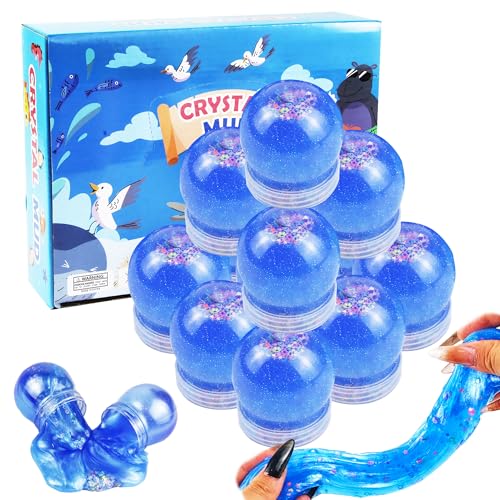 GHOBROFY Galaxy Slime Party Favors 12 Pack Slime Balls with Glitter