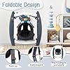 Wolfcode 5-in-1 Music and Lights Baby Walker Foldable with 5 Adjustable Heights, Baby Walker with Wheels and Bouncer Combo Portable, Infant Toddler Walker for Baby Boy Girls 6-18 Months #4