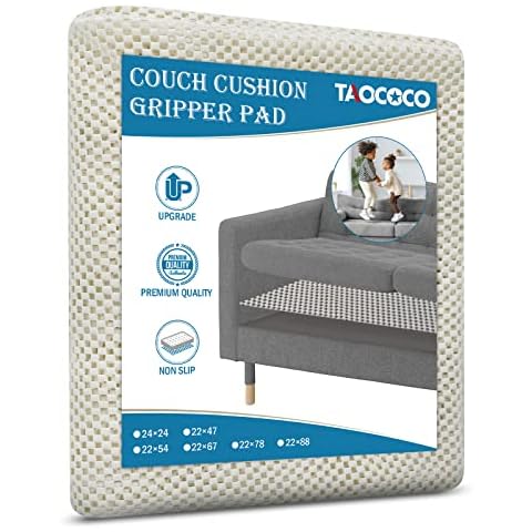 TAOCOCO Cushions Slide Stopper Non Slip Cushion Grippers for Couch, Prevent Cushions Couch Cover from Sliding, DIY Free Cut Gripper Pad for Chair Sofa Futon Mattress Rug (Oversized Sofa, 22'' × 78'') Cover