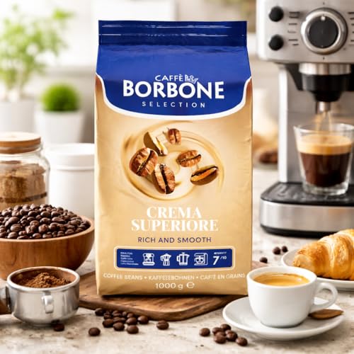 Image of Caffe Borbone Crema Superiore Whole Bean Coffee, Arabica and Robusta Blend, Medium Roast, 2.2 lb Bag (Pack of 1)