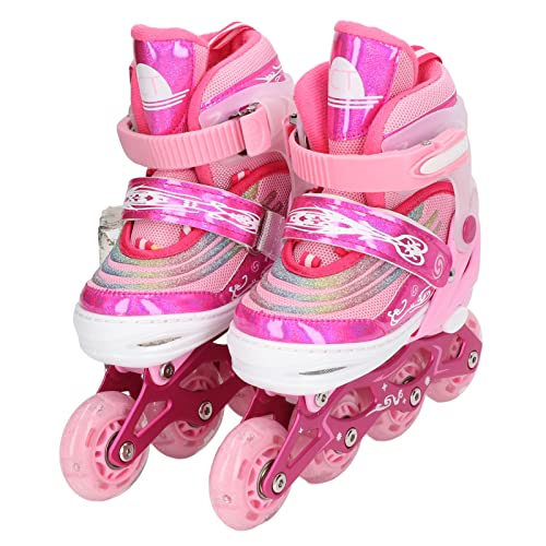 Tênis de Patinação Infantil, Patins Em Linha Infantis, Macio, Confortável, Presente Perfeito, Ajustá