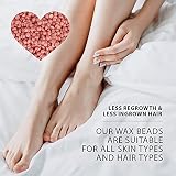 Waxer II Deluxe zestaw wosków dla kobiet i mężczyzn, nieklejący, powlekany teflonem – podgrzewacz do usuwania włosów, w zestawie 600 g pereł woskowych, 30 szpatułek, rękawiczek, pęsety (Waxer II