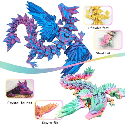 Dpcirk 18" 3D Printed Dragon with Wings,Articulated Animals Figurines(Mini) by Dpcirk - Used condition - Image 9