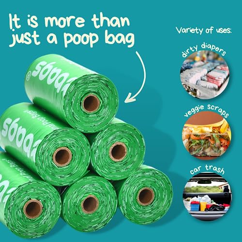 Image of The Original Poop Bags with Peanuts Snoopy Design | USDA Certified 38% Biobased Dog Waste Bags | Leak-Proof, Extra Thick, Strong & Unscented Pet Waste Rolls (720 Count)