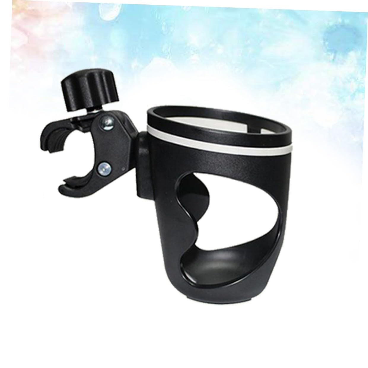 Porte-gobelet pour Poussette en Plastique Abs Support Antidéversement, Simple à Installer, Compatible Bouteilles D'eau et Biberons pour Garçon et Filles