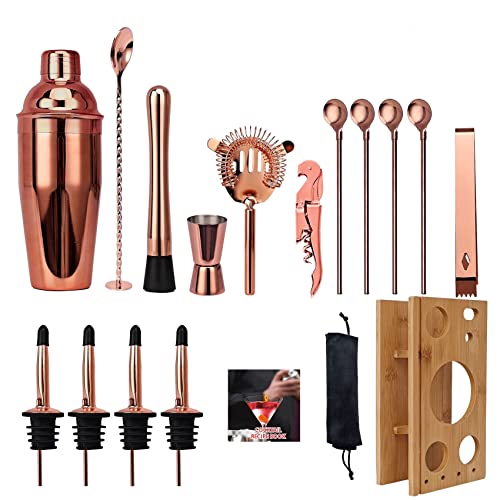 Kit de coctelera de 17 piezas con soporte y accesorios miniatura 6