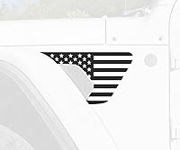 Vista 2 de Skull Daddy Graphics Banderas de ventilación estándar compatibles con Jeep Wrangler Gladiator Rubicon Mojave 392 JL JT 2018-2024 (negro mate)