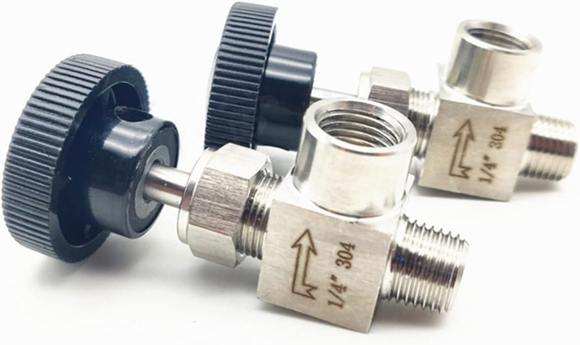 1/8" 1/4" 3/8" 1/2" おねじ-めねじ直角型グローブバルブ 304 ステンレス鋼ニー