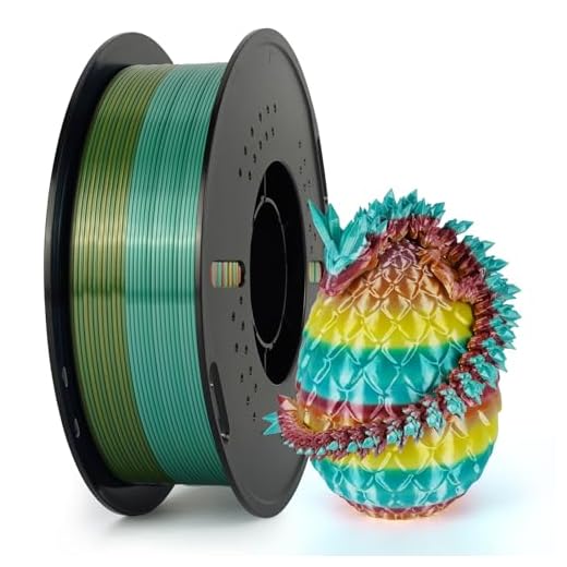Kingroon Rainbow PLA Filament 1.75mm, Fast Color Change Silk PLA 3D Printer Filament, Shiny Smooth Multicolor Filament with +/- 0.03mm Accuracy, 1kg Spool(Macaron)