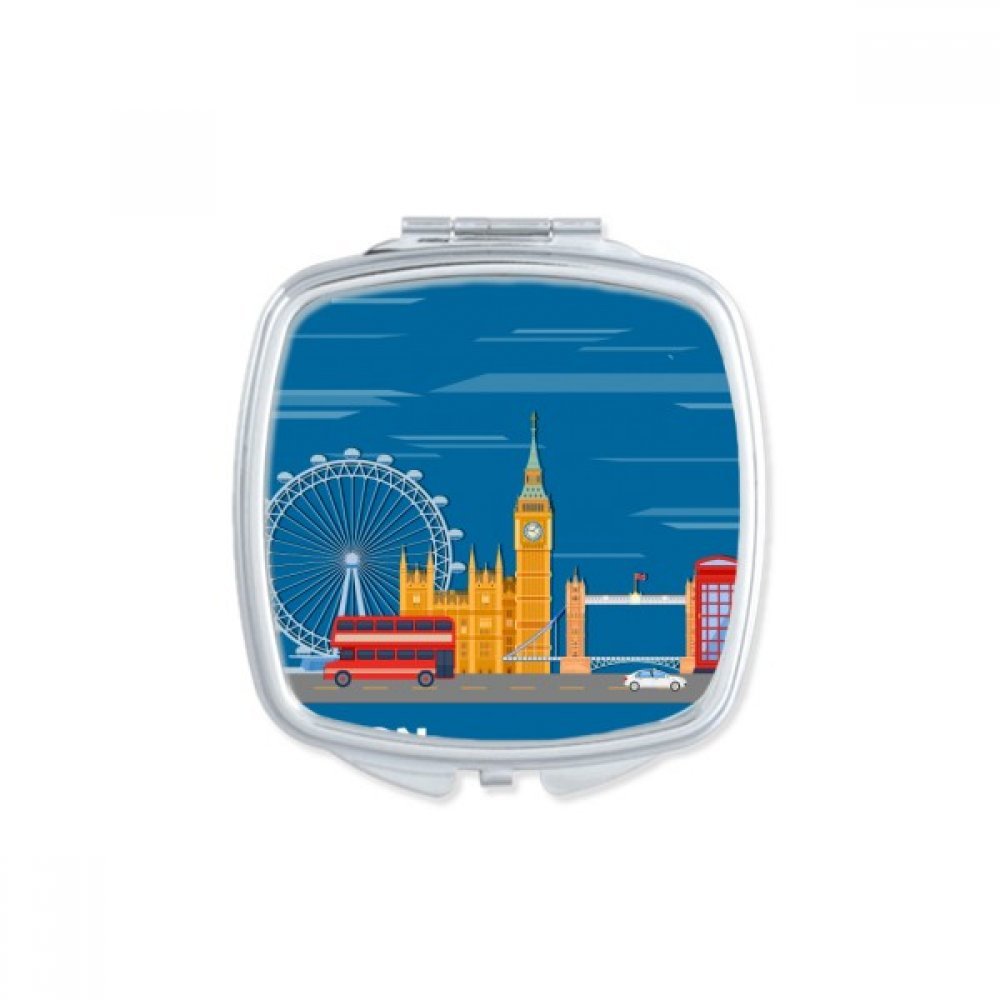 Miroir de poche London Eye et bus taggés accessoire maquillage nomade