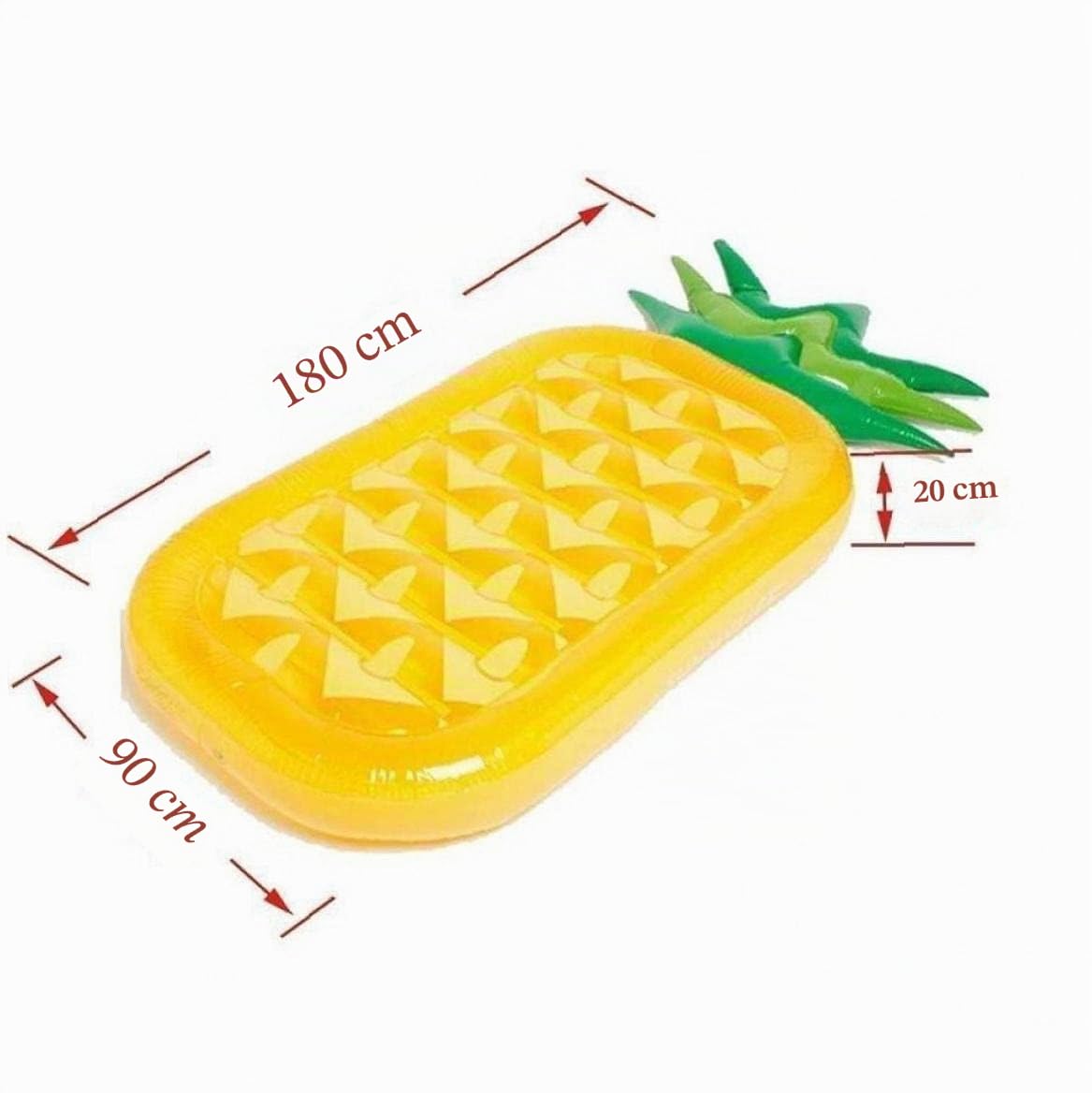Aufblasbare Schwimm Row Luftbetten aufblasbare PVC-Ananas-Luftmatratze Wasser Reihe Schwimmmatte Adult Wasser-Spiel Sonnenschwimm Stuhl-aufblasbares Kissen