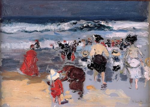 Affiche impression sur toile Plage à Biarritz Sorolla 60x90cm pour décoration salon