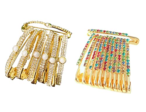 Épingles à sari en diamants blancs pour sublimer vos drapés et tenues de fête colorées