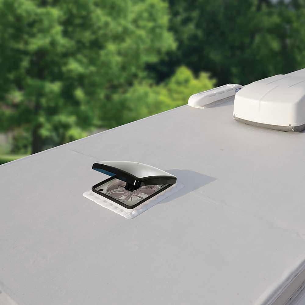 RV Dachventilator, 28 * 28cm Lüfter Dachhaube Wohnmobil, Caravan Entlüftung, Windows Luke Dachlüftung, mit LED Lüfter, für Wohnmobil Dachfenster Vent