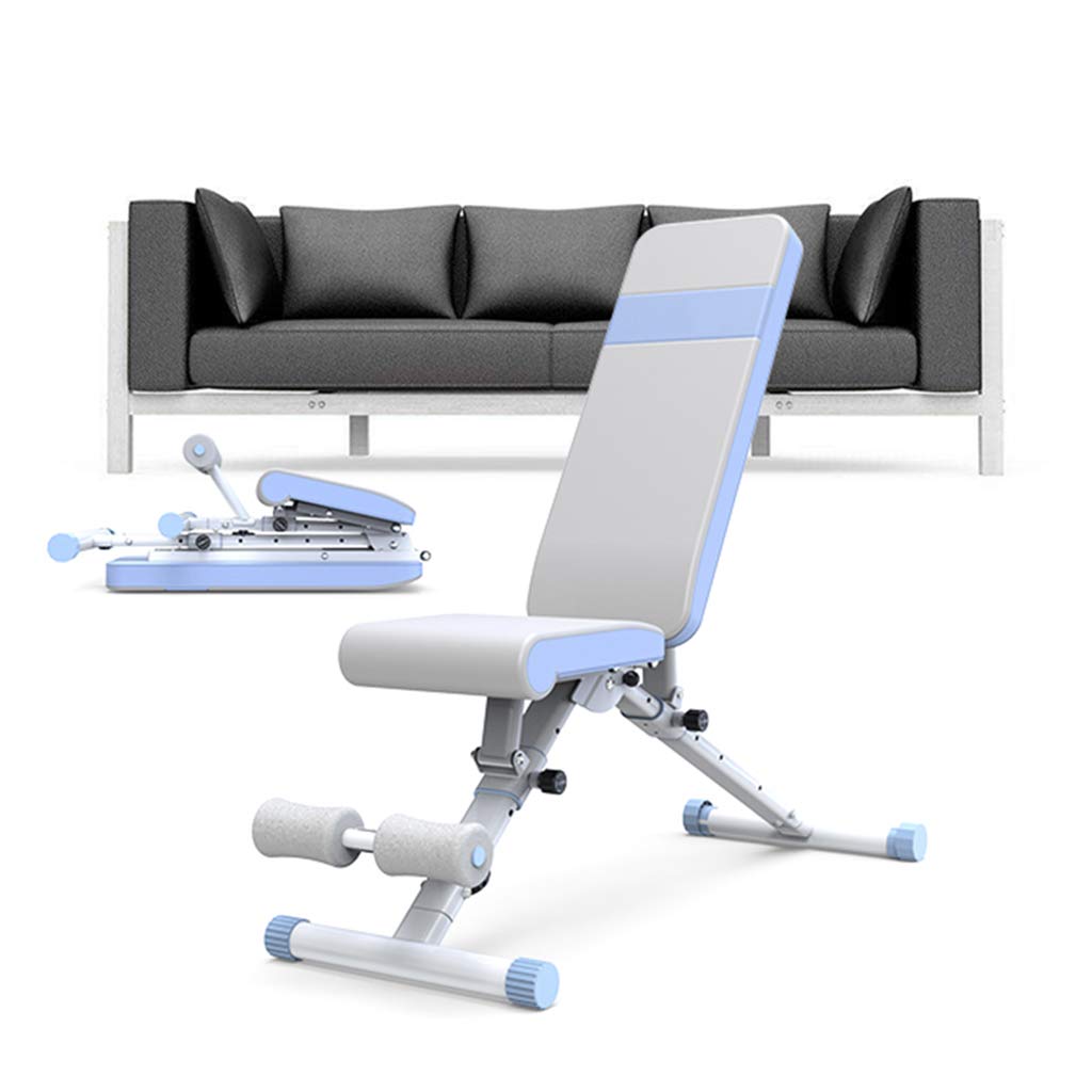 QFF@ Multiple Gears Adjustable Sit Up Bench, Foldable Abdominal Training Workout Slant Bench, Multifunctional Folding Dumbbell Stool, Roman Chair Priest Stool, Home Sports Fitness Equipment
