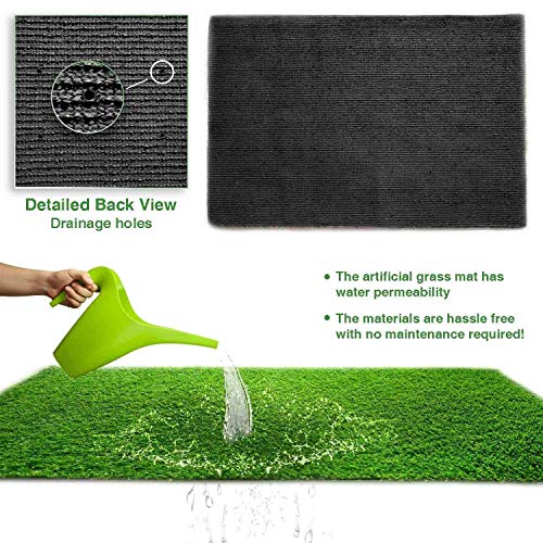 Image of Artificial Grass Artificial Grass Mats Carpet for Balcony - for Home Garden Size (6.5 x 14 Feet)