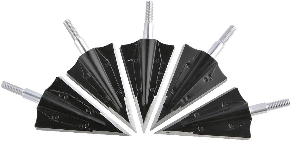 ZSHJGJR 6/12pcs Archery Broadhead 125 Grain Fixed Blades Arrowheads Screw-in Hunting Broadheads Arrow Tips for Crossbow Recurve Compound Bow