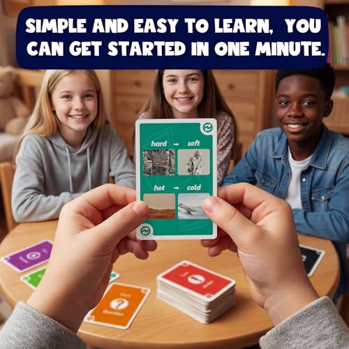 HugHush Opposite Game - Funny Family Card Game for Kids Ages 10+ & Parents,Fast-Paced Question and Answer Reaction Game,Engaging Brain Training Fun for 3-6 Players - Perfect for Parties - Image 4
