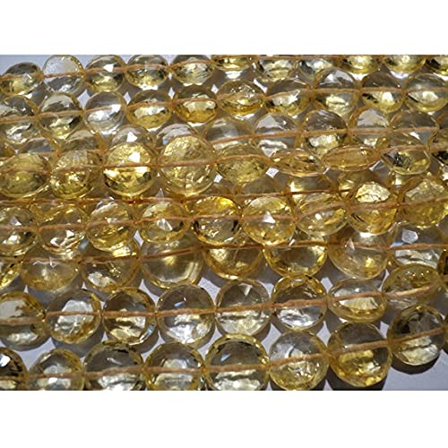 Citrine jaune perles facettées LKBEADS 10mm en fil de 5 pouces pour fabrication de bijoux DIY