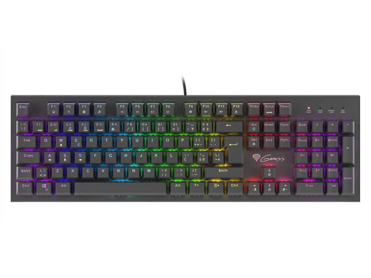 Genesis TECLADO Gaming Thor 300 RGB Portugues MECANICO Red Switch