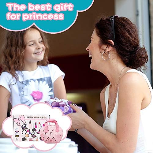 Celecstan Pretend Makeup Toy Set for Kids,11 pcs Cosmetic Toy with Cosmetic Bag Safe & Non-Toxic Beauty Set Best Gift for Girls