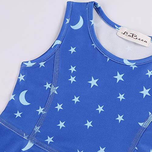 Labeca Girls Party Casual Printed Twirly Sleeveless Dress Starry Unicorn L #TOP3