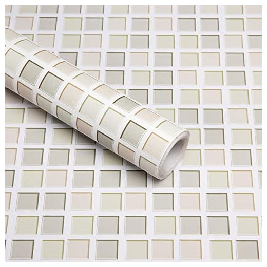 Hode Mosaico Vinilo Adhesivo para Azulejos Cocina 40X300cm, Mosaic,Impermeable Papel Pintado Autoadhesivo Baño, Cocina Azulejo,(Marrón Claro) Decorativos Papel Adhesivos