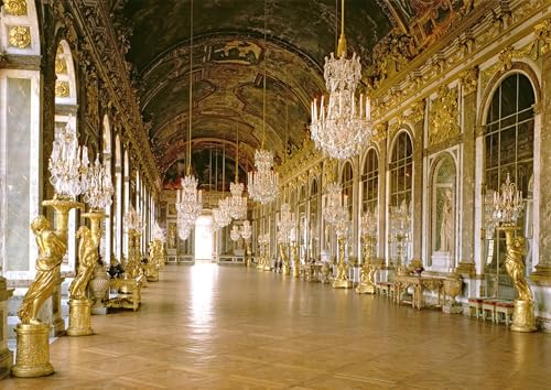 Toile la Galerie des Glaces de Jules Hardouin Mansart 60x90cm pour une decoracion mural unique