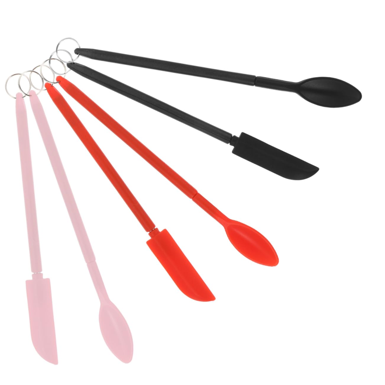 Healeved 15 Ensembles Spatule en silicone de maquillage mini cuillère spatule de centre commercial pour les cosmétiques patisserie accessoire accessoires patisserie petite cuillère