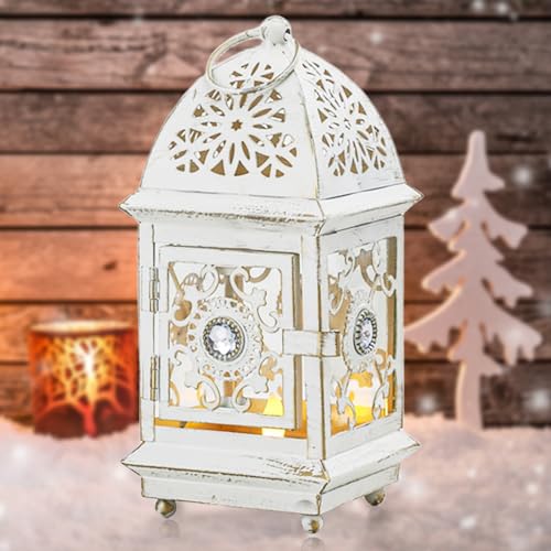 Laterne Kerzenhalter,Hängende Kerzenlaterne,Lichthaus Metall Dekorative Windlichthalter,Laterne Metall,Windlicht Kerzenhalter,Kerzen Laternen für Garten Balkon Flur Wohnzimmer Weihnachtsdeko Party