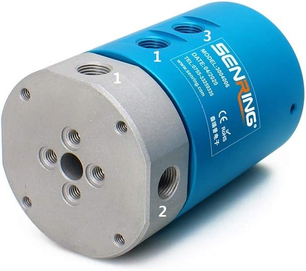 Factory Outlet 4 Passage Pneumatic Rotary Union G1/8" OD 56mm 360 Degree Swivel Through Shaft 250RPM