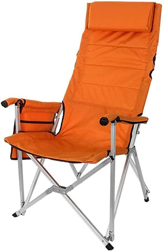 JSEIAJB Portable Camping Chair with Headrest and Storage Bag, Oxford Cloth Material Fishing for Garden Sports Picnic Beach