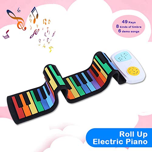 Roll Up Keyboard Piano, Piano Roll Up 49 Touches avec Haut-parleur et 8 Sons Différents, Piano Portable Piano électrique Clavier Hand Roll Piano, Roll Up Piano Clavier Piano Pliable pour Adultes - Les Beatles, Paul McCartney, John Lennon, RIngo Starr, George Harrison Roll Up Keyboard Piano, Piano Roll Up 49 Touches avec Haut-parleur et 8 Sons Différents, Piano Portable Piano électrique Clavier Hand Roll Piano, Roll Up Piano Clavier Piano Pliable pour Adultes – Image 5