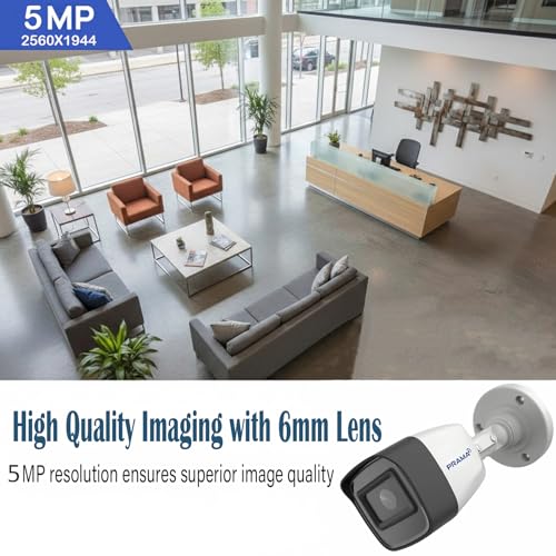 Image of PRAMA PT-HTH112E-ITPF 5MP Bullet Camera, 2560 x 1944 Resolution, 4 in 1 Video Output, Smart IR, up to 25 m IR Distance, IP67