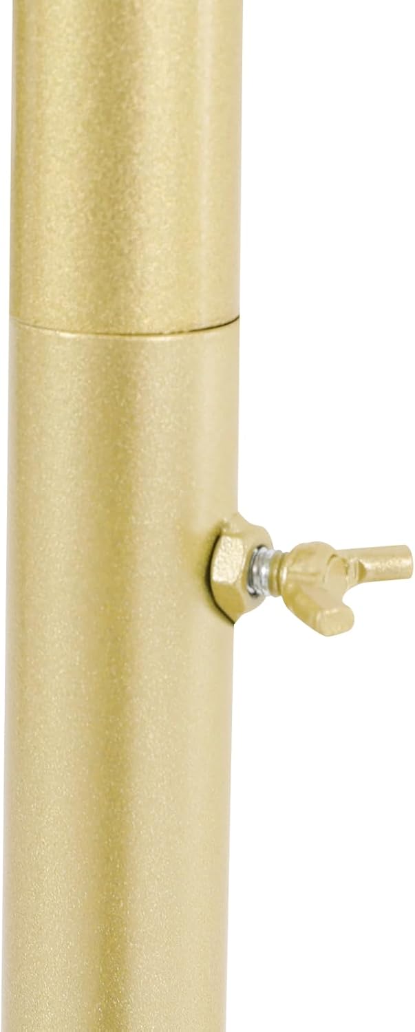 Freestanding Scarf Display Rack with 30 Rods, 360° Rotation Height Adjustable Scarf Holder Organizer, Retail Display Tie Scarf Rack w/Adjustable Pad Base for Apartments, Walk-in Closets (Gold)