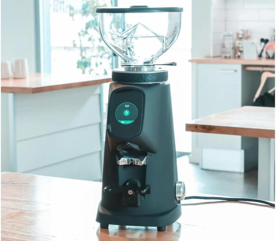 Fiorenzato All Ground coffee grinder placed on a kitchen counter