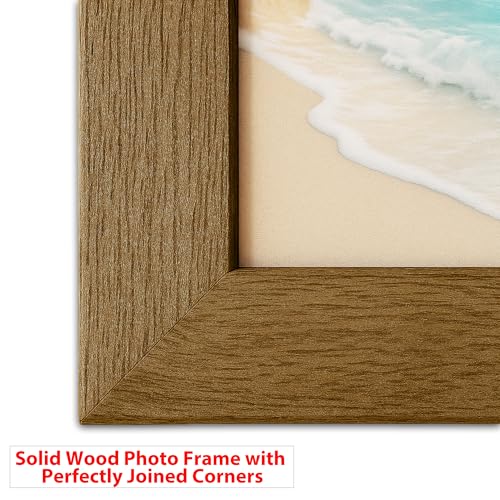Image of A2 Size Photo Frame | Brown Photo Frames For Wall Decor | Premium Wall Frame | Wooden Frame To Match Any Theme | Minimalist Big Photo Frames For Wall | Ideal Single Photo Frame For Wall