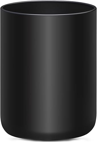 Soporte negro para encimera de cocina, grande de 7.2 pulgadas de cerámica mate para encimera, fácil de limpiar, soporte para espátula de utensilios