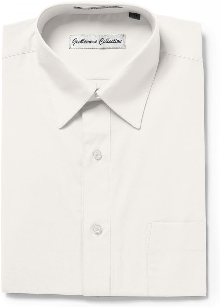 Mens Short Sleeve Classic Fit & Slim Fit Easy Care Dress Shirt - Colors