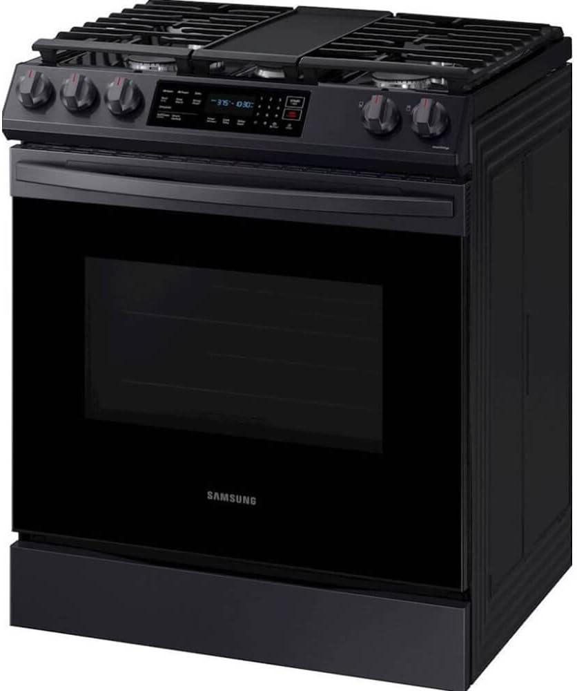 Samsung NX60T8311SG 6.0 Cu. Ft. Black Stainless Steel Slide-In Gas Range