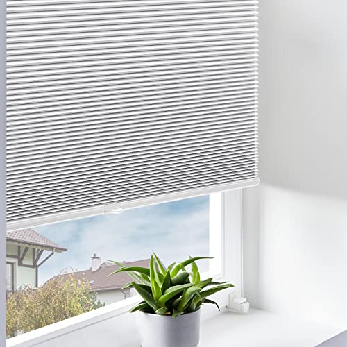 Myshade Cordless Cellular Shades，Blinds For Windows, Blackout Room Darkening Shades，Cellular Blinds, Window Blinds & Shades, Honeycomb Shades For Windows(White，46" W X 72" H) #TOP2