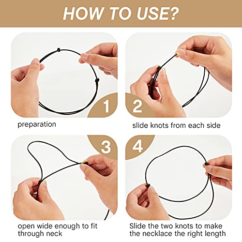5 Pieces Leather Necklace Cord Choker With Clasp Sturdy Double Knotted Cord Necklace Adjustable Rope Chain Minimalist Jewelry For Women Men #TOP5