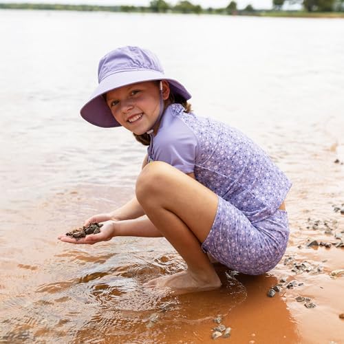 JAN & JUL Chapeau de soleil en coton respirant 50 UPF réglable pour la croissance et la croissance Unisexe, Violet tamisé, 2-5 ans – vue 5